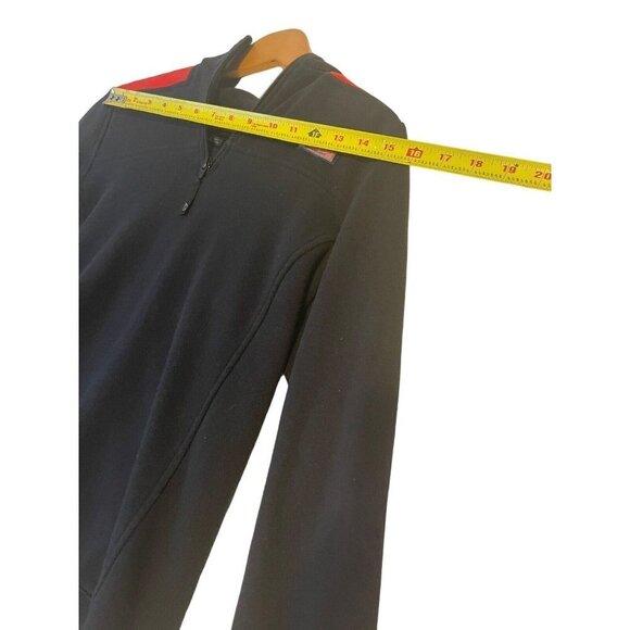 Vineyard Vines Sweater Womens Small Black Red Shep Shirt Zipper Preppy Nautical - Picture 3 of 6